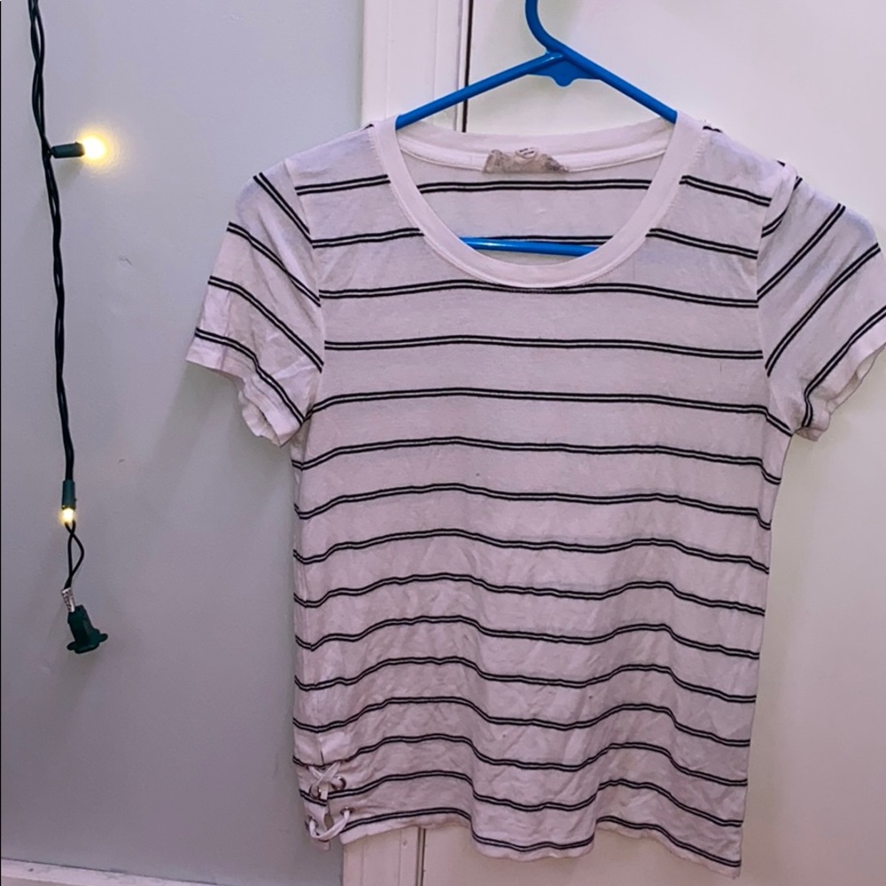 black and white striped